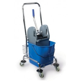 Уборочная тележка с отжимом и корзиной | AF08082