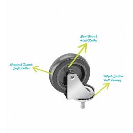 Уборочная тележка двухведёрная 2x18л. (отжим пластик) с доп. конт. CK771