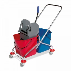 Уборочная тележка двухведерная с отжимом | H0204