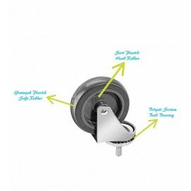 Уборочная тележка 2х25л. с отжимом и корзиной (хромир. основа) CK753